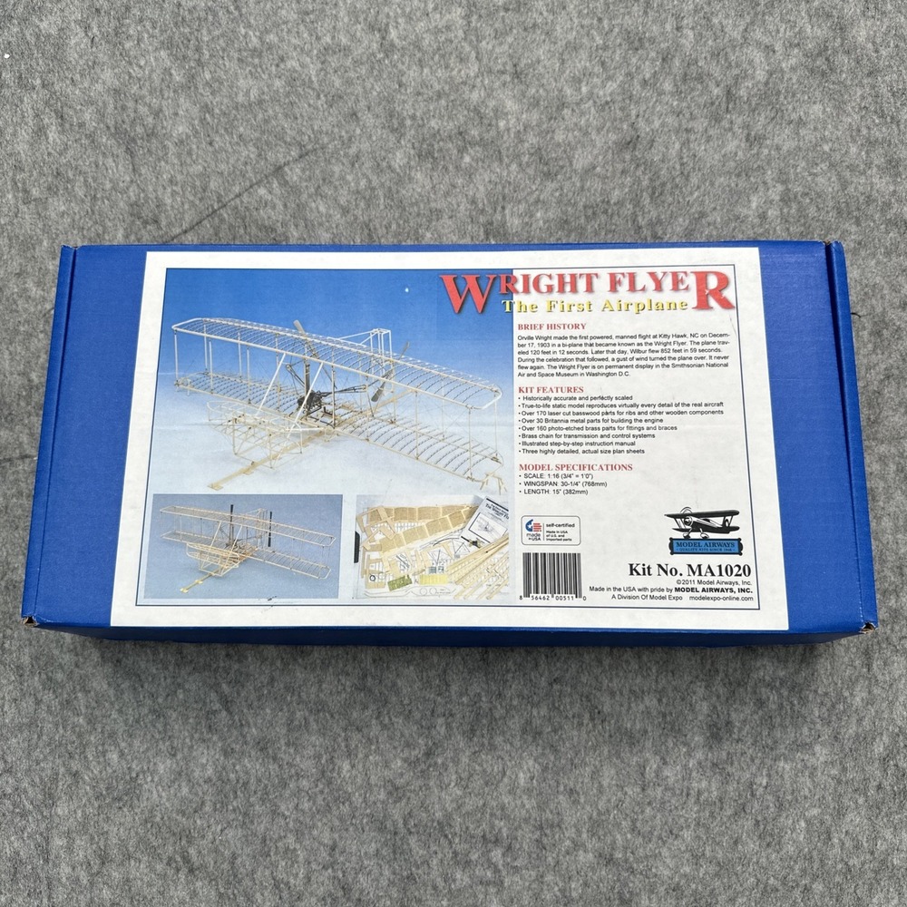 ModelExpo MA1020 Model Airways Wright Flyer 1:16 - The First Airplane Made in US
